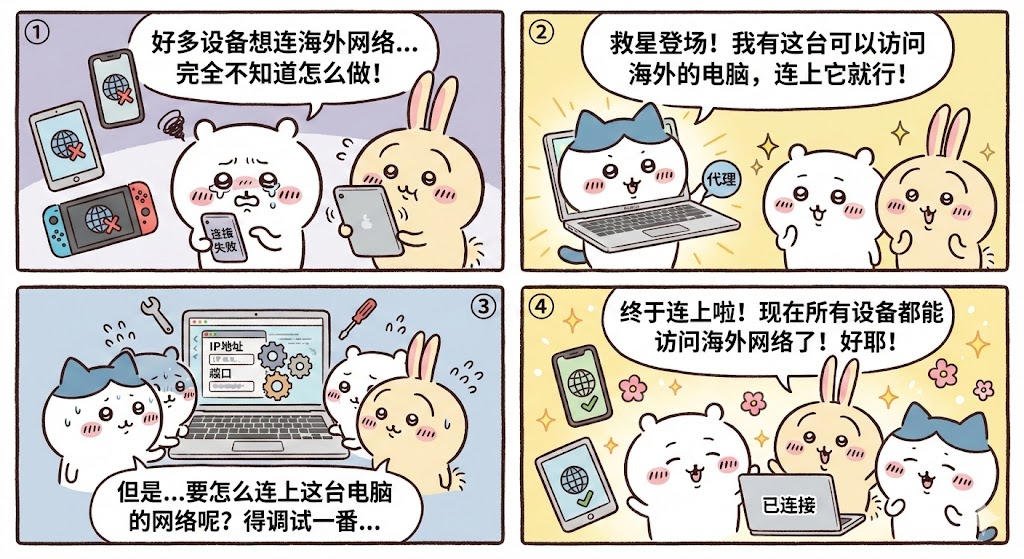 🚀 教程：如何把你的 Mac 变成全家通用的“网络办事处”